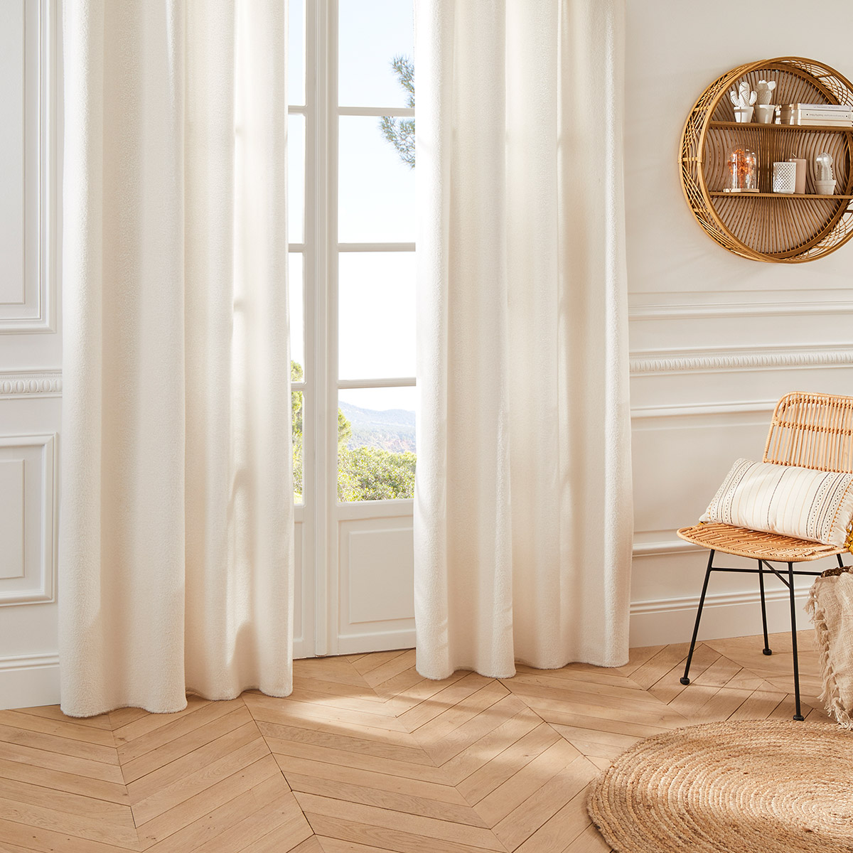 Cortina OLME teddy branca 140x260cm