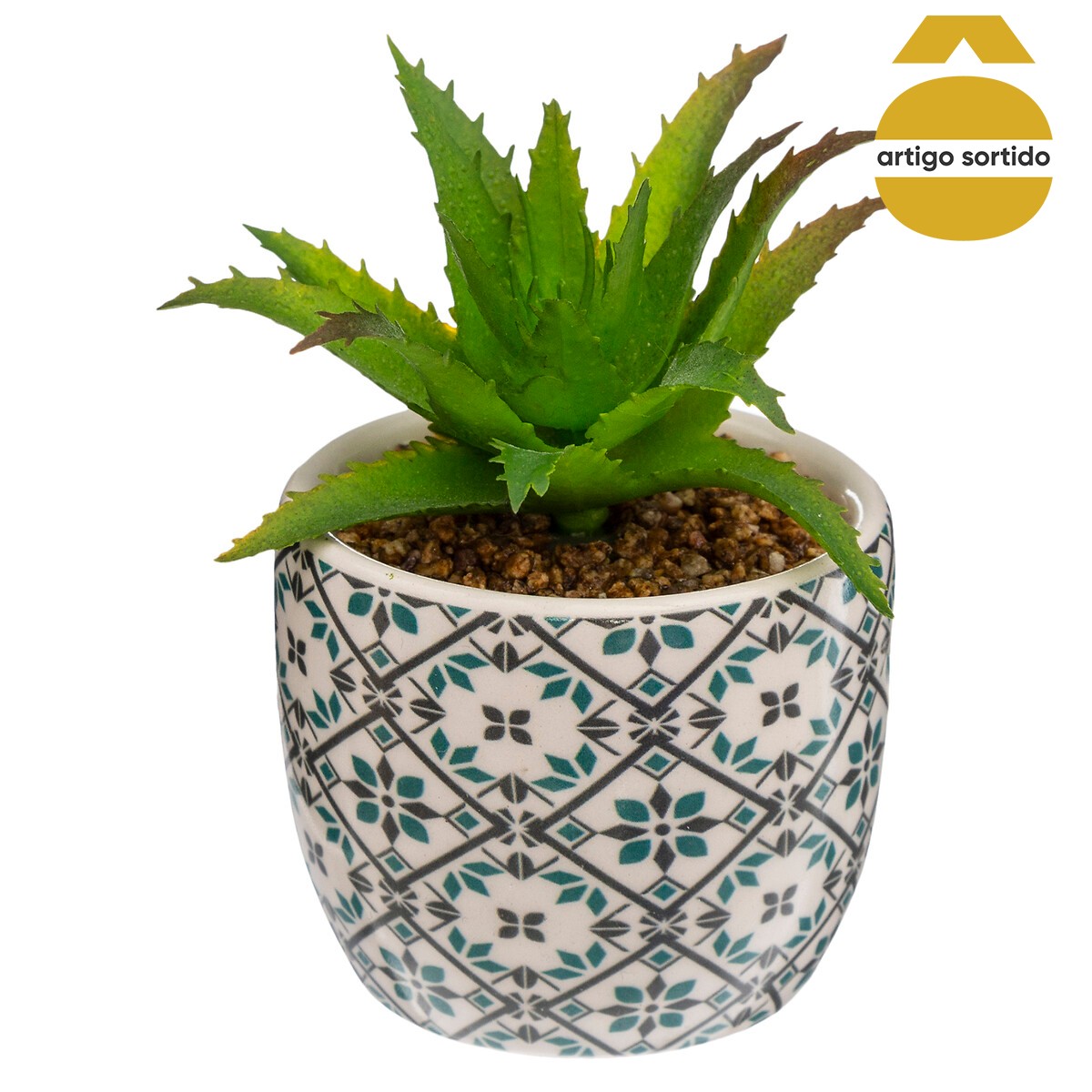 Vaso de porcelana com planta 9cm