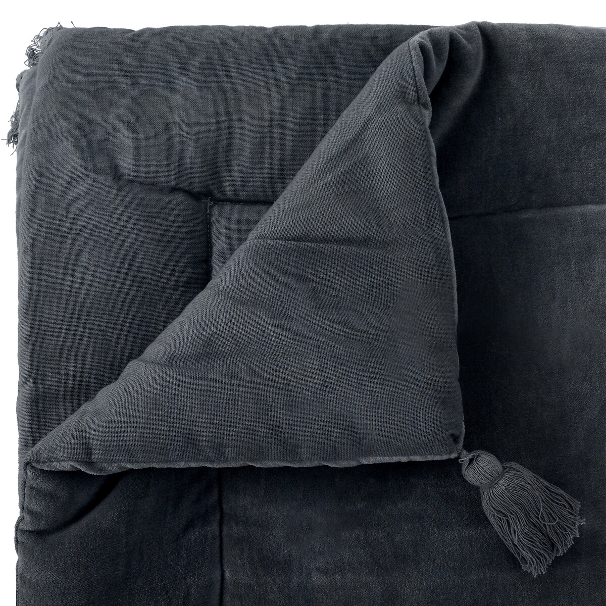 Edred&atilde;o Fundo De Cama MIDNIGHT Cinza Escuro 70x180cm