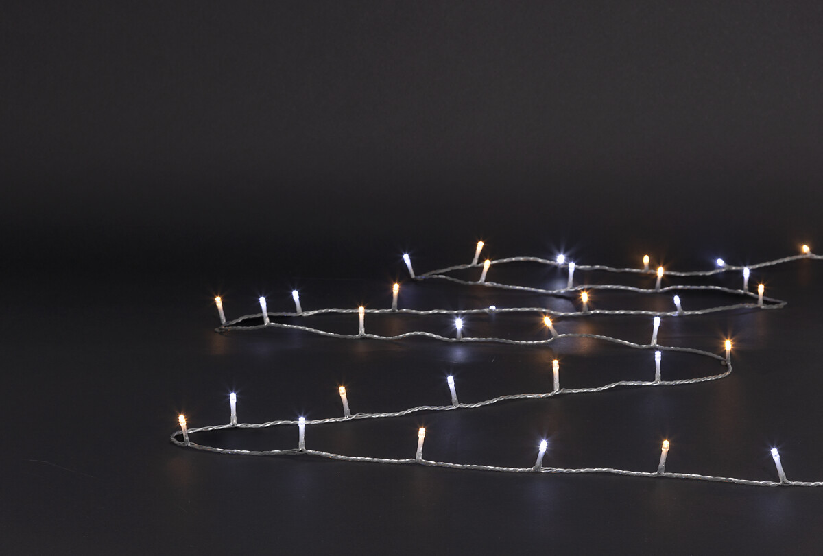 S&eacute;rie luminosa de natal branco frio e quente 100 leds