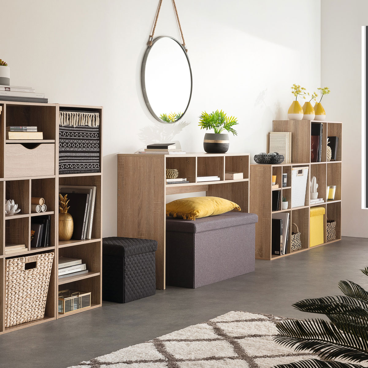 Estante em carvalho para 4 MIXMODUL