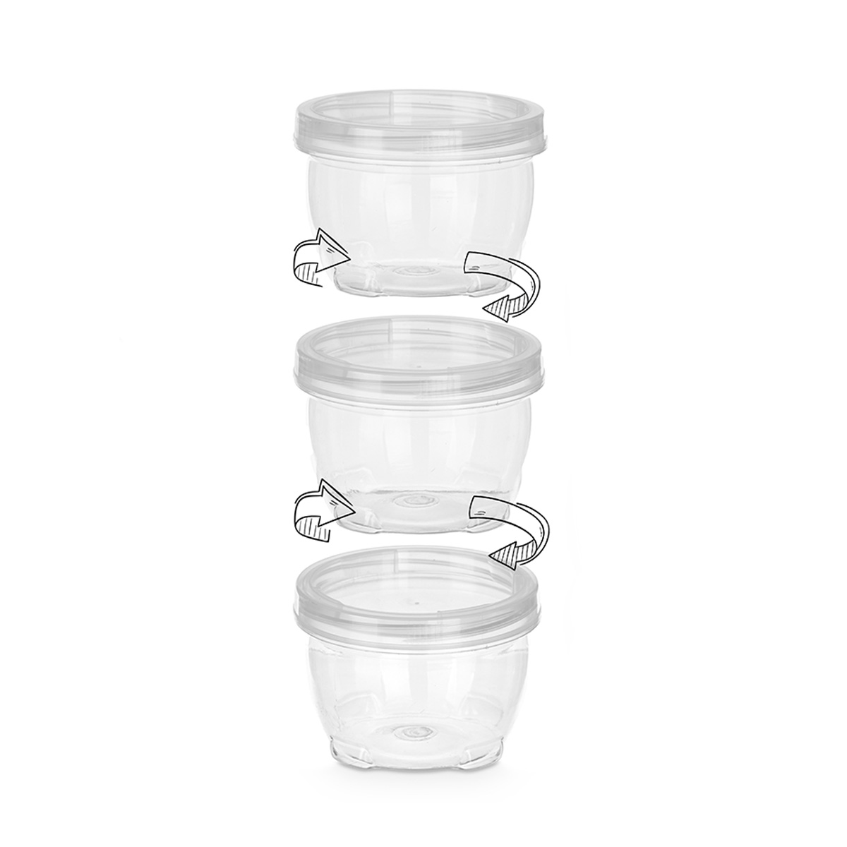 Conjunto de 3 frascos 250ml