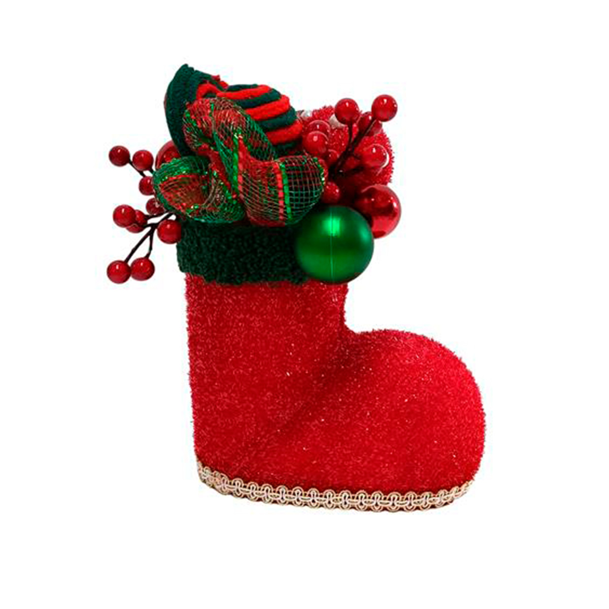 Bota De Natal Decorativa 23cm