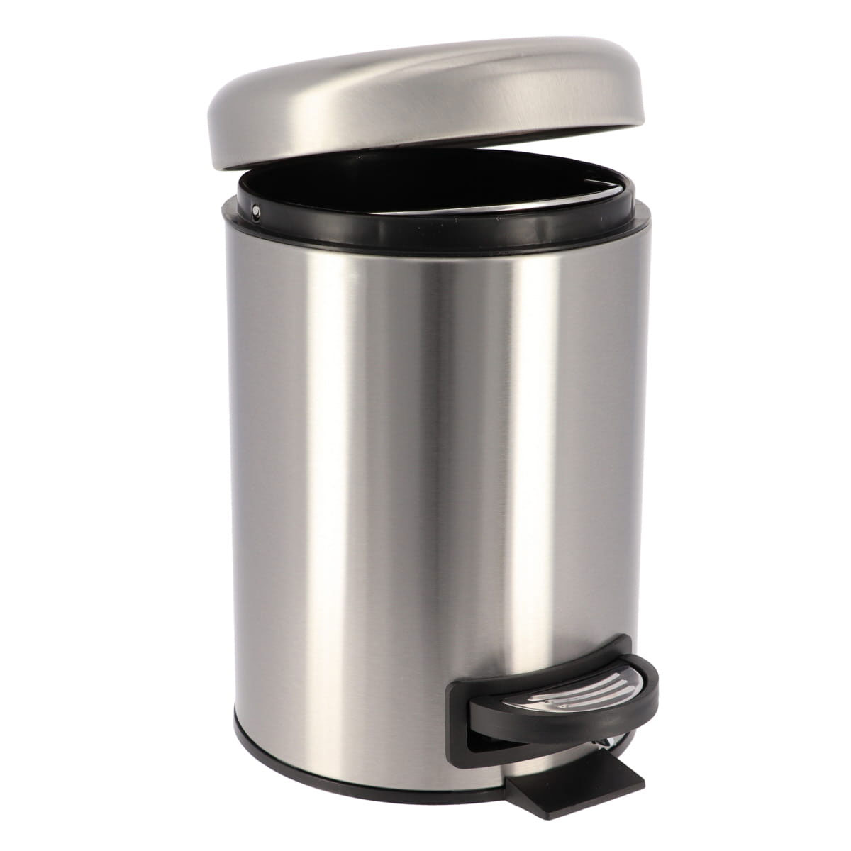 Balde wc cromado soft close em metal