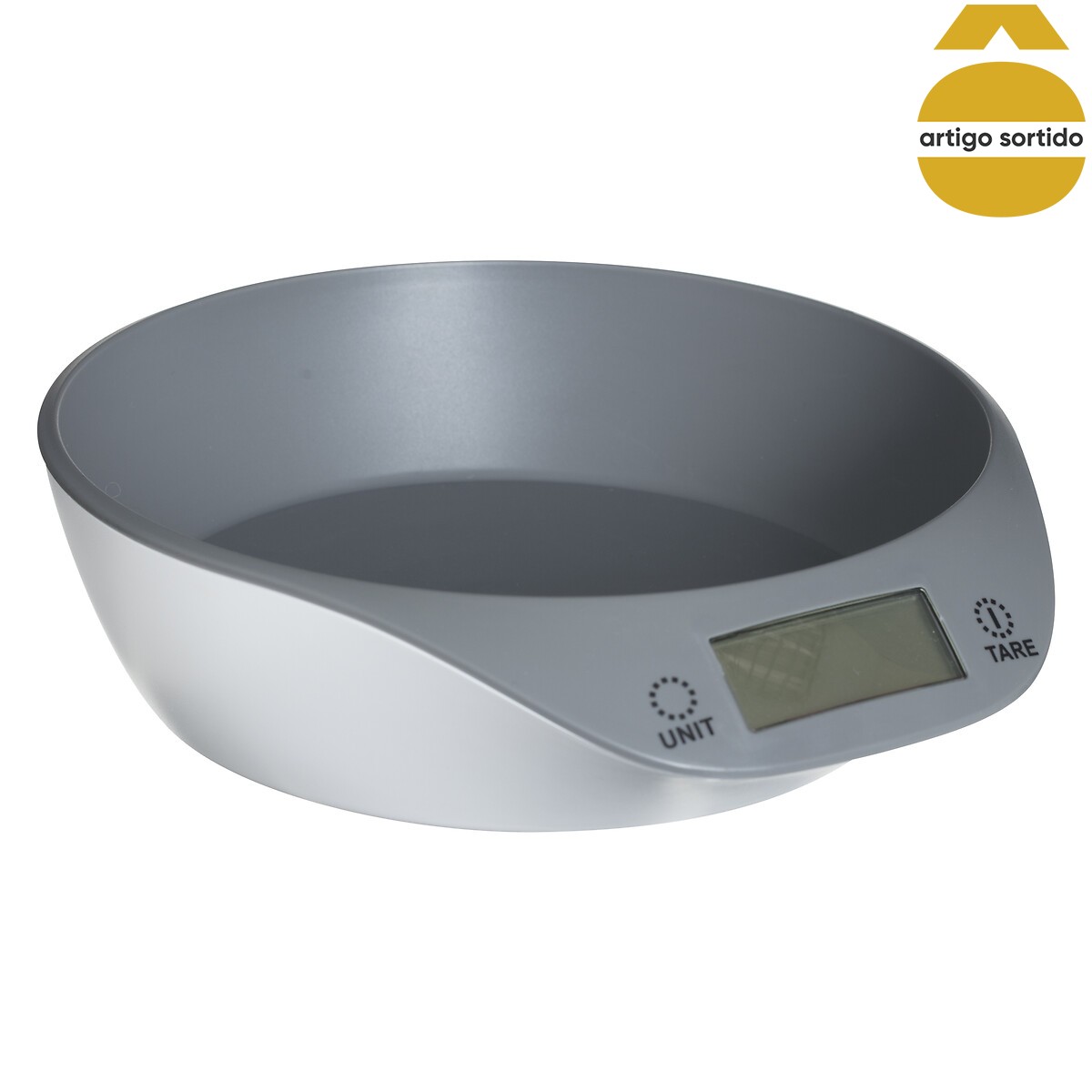 Balan&ccedil;a digital com ta&ccedil;a