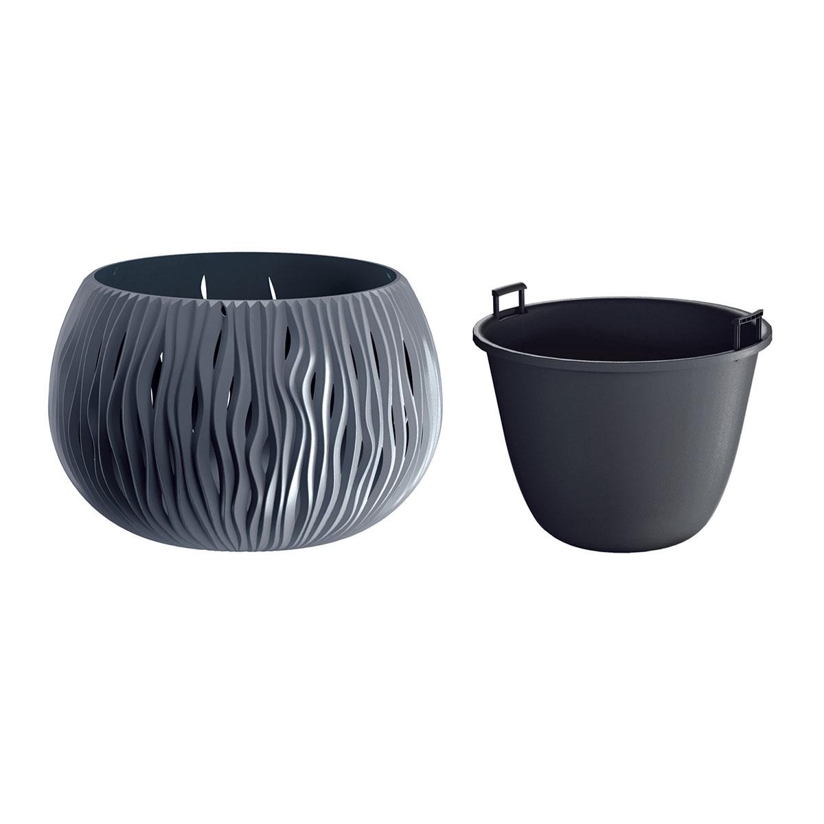Floreira SANDY bowl cinza antracite 29cm