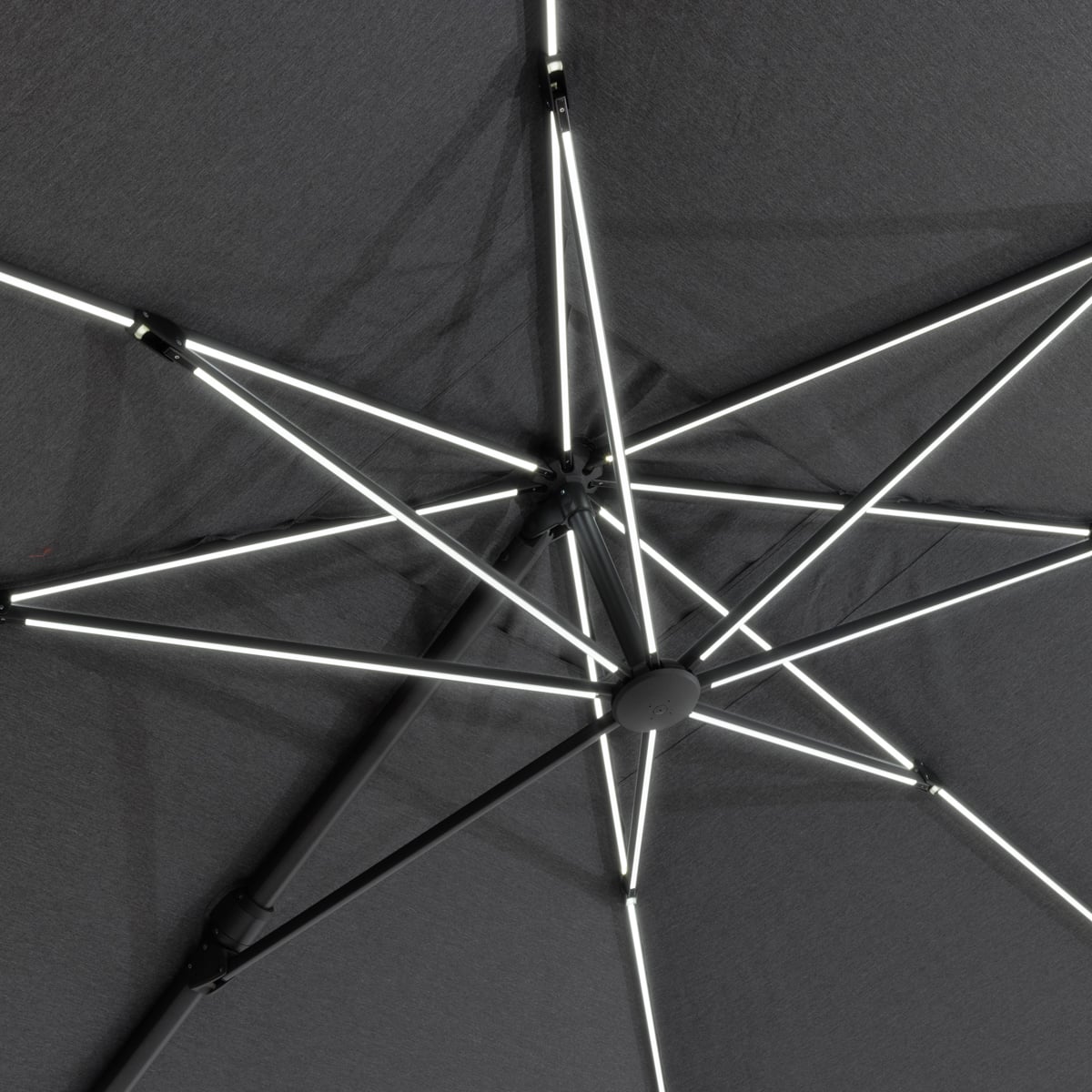 Guarda-sol MELHIA led cinza graphite e antracite 4x3m