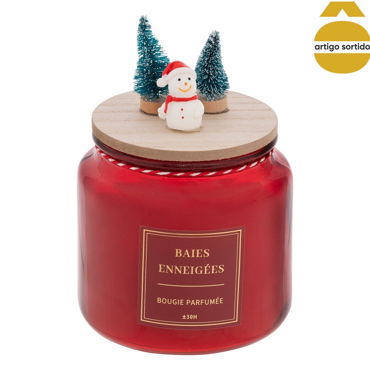 Vela perfumada com figuras natalícias 330gr