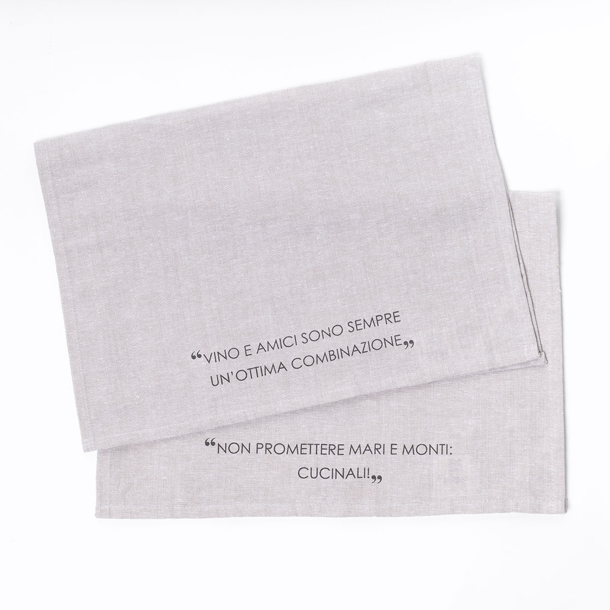 Conjunto de 2 panos cozinha taupe 45x65cm