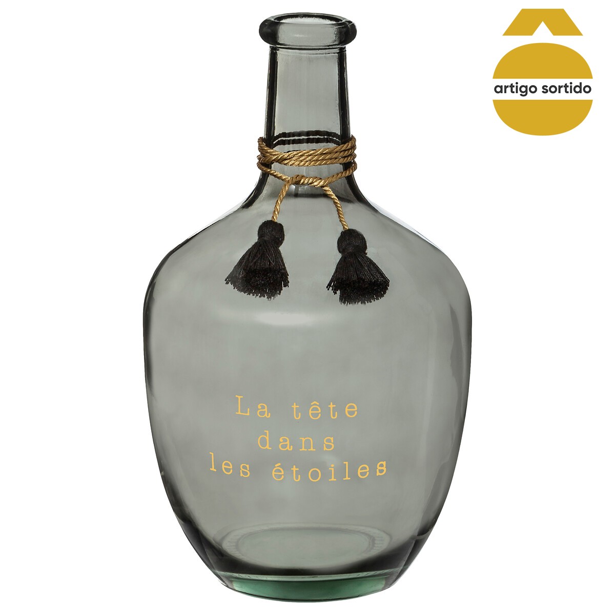 Jarra em forma de garrafa colorida