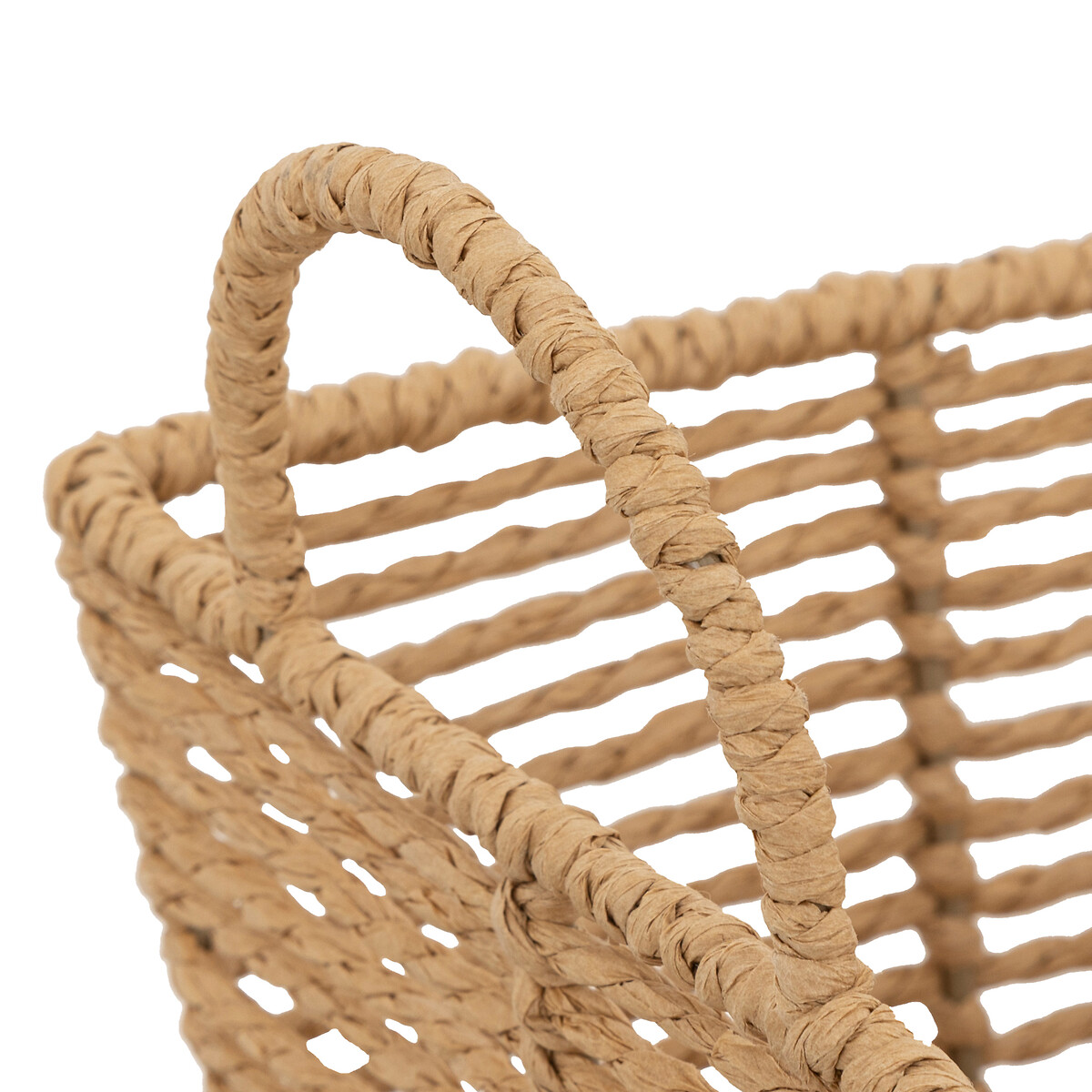 Cesto EUGENE bege em ráfia 30cm
