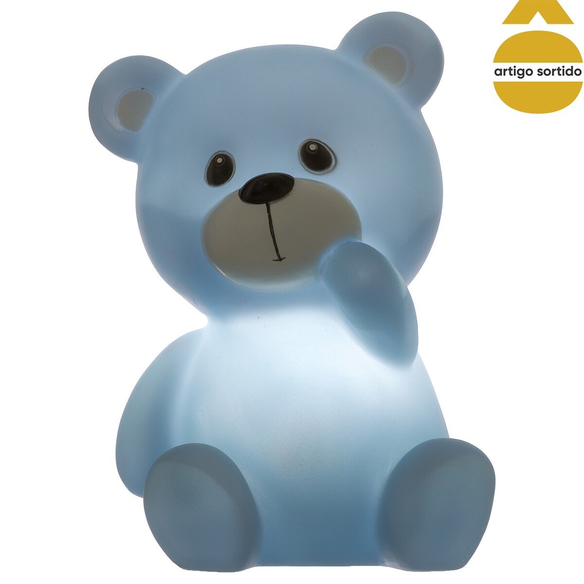 Luz de presença led ursinho 13x10,5x9,2cm