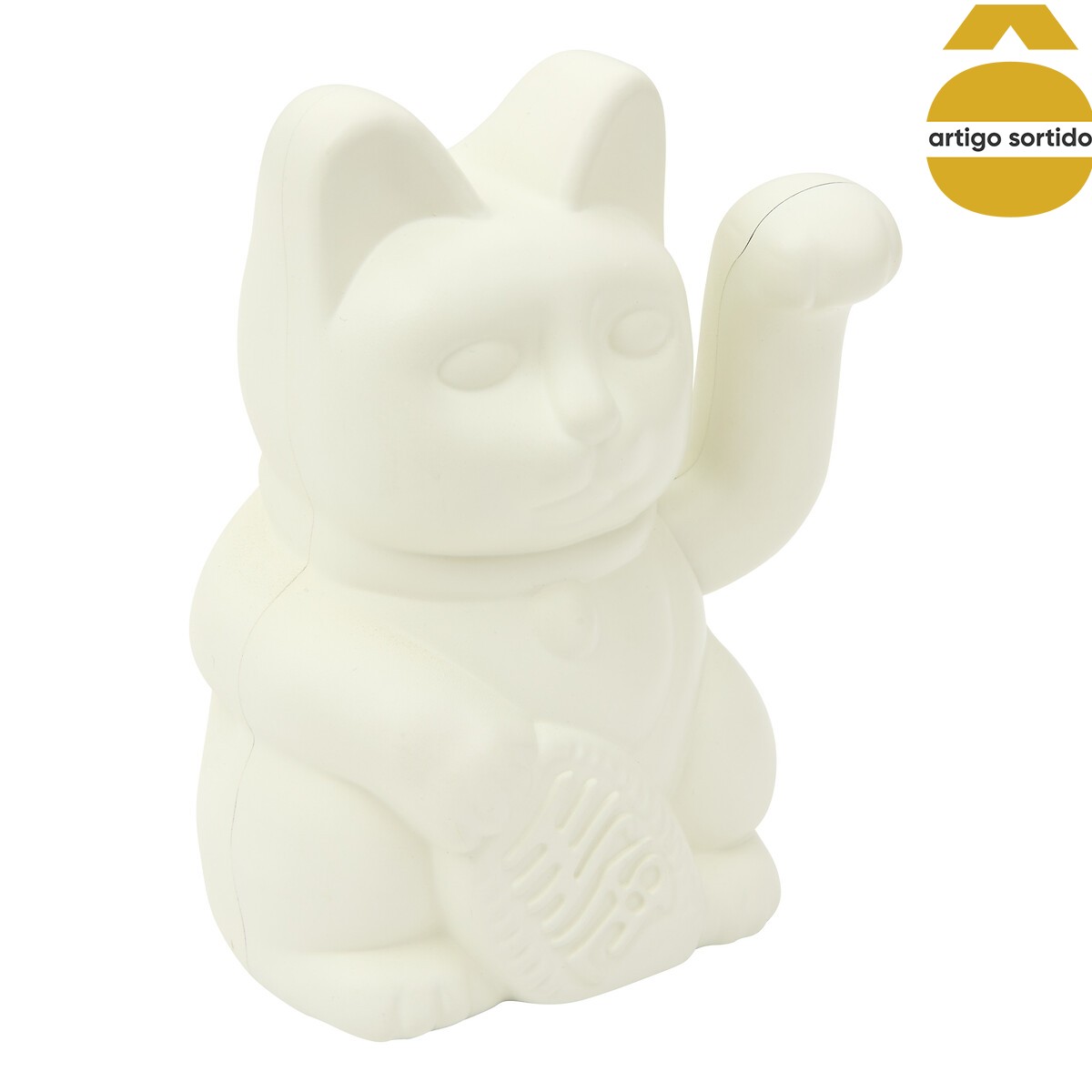 Estatueta gato da sorte em resina