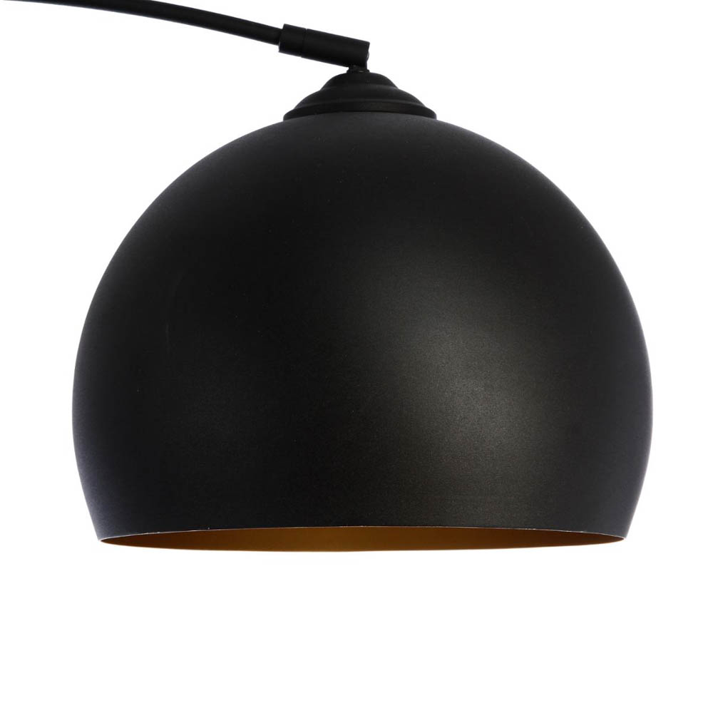 Candeeiro de pé HYTO preto em metal 178cm,  Candeeiro de pé HYTO preto em metal 178cm