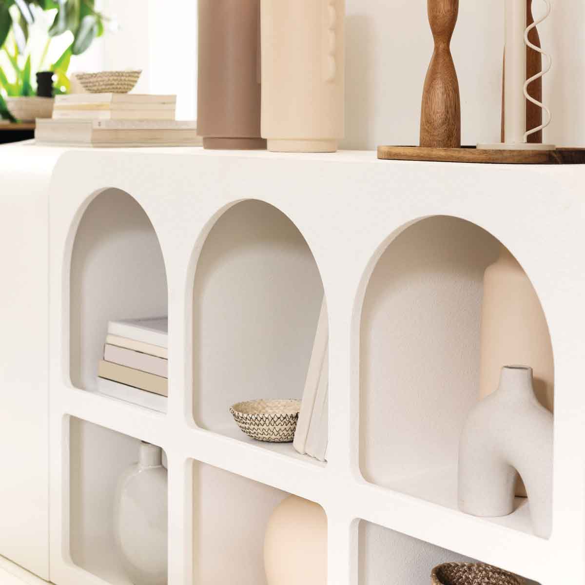 Estante com 6 nichos SOLEYA branca 110cm