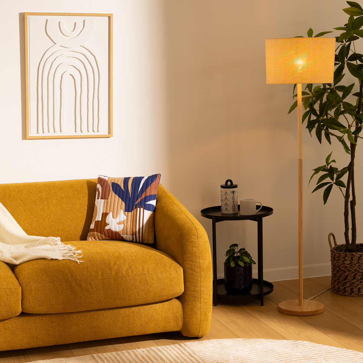 Candeeiro de pé DELLA bege 149cm