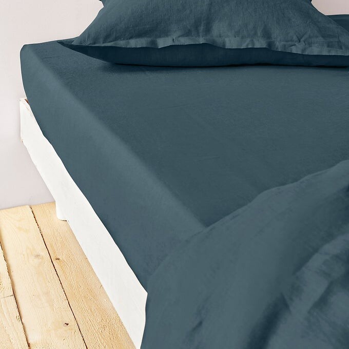 Len&ccedil;ol ajust&aacute;vel linho azul 160x200cm