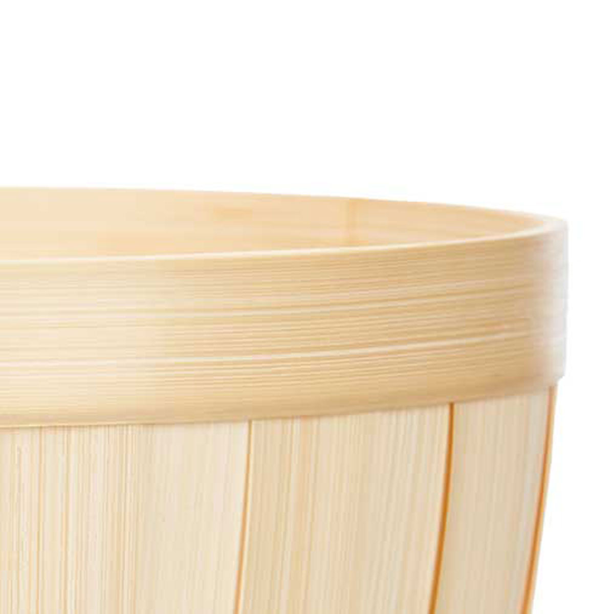 Vaso bege em bambu 19cm