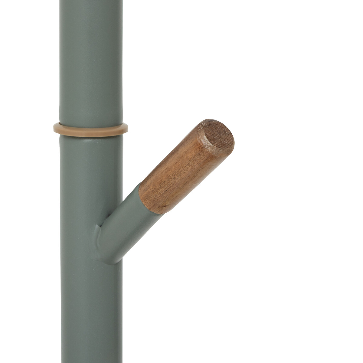 Cabide de p&eacute; verde com 6 ganchos