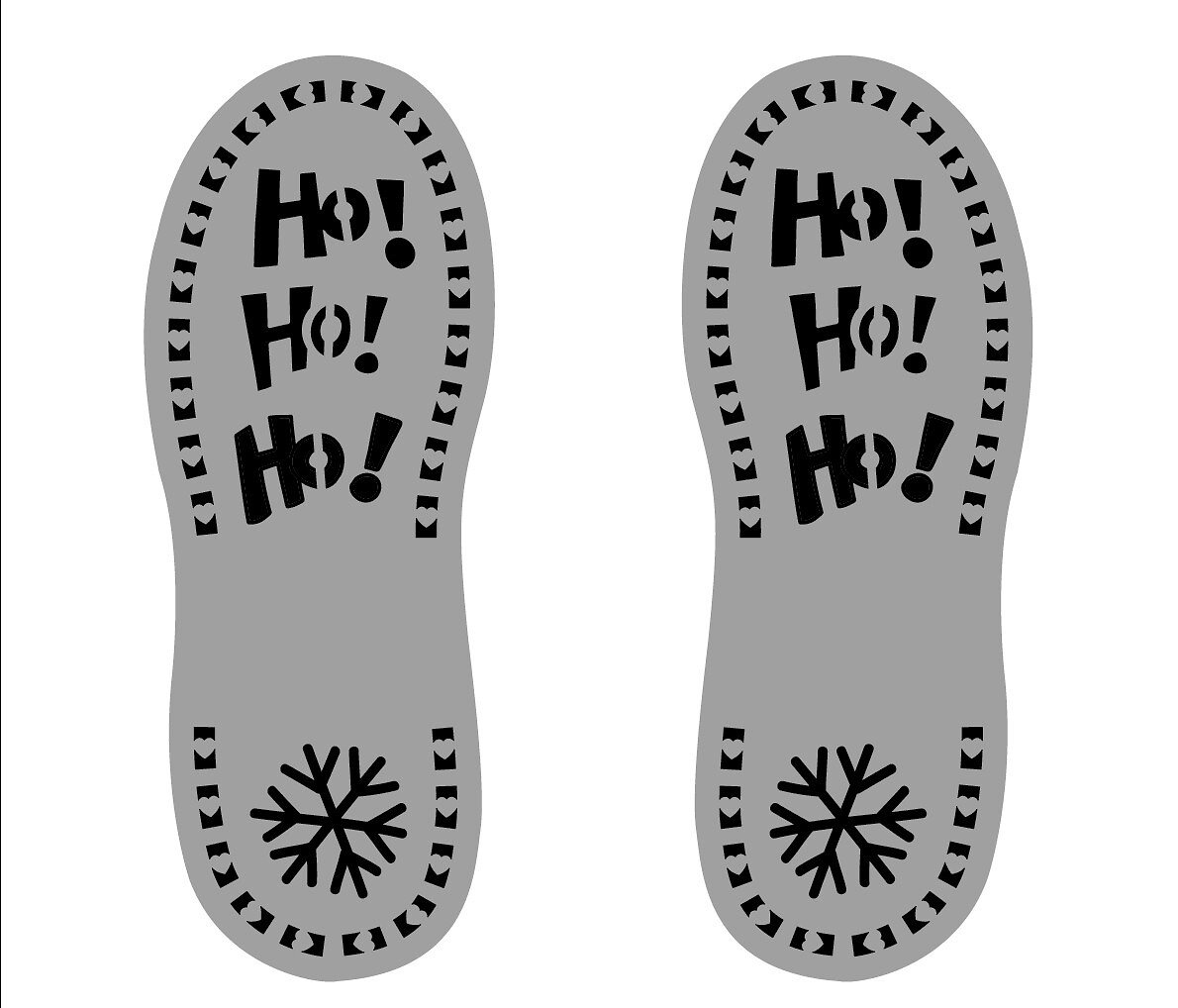 Molde pegada pai natal