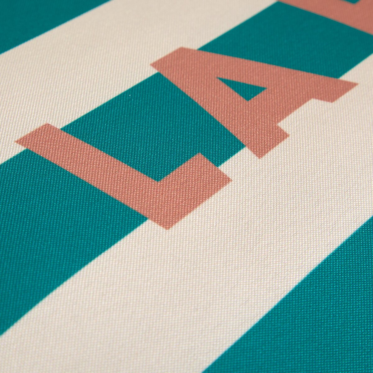 Almofada para exterior POOLSIDE riscas verde e branco