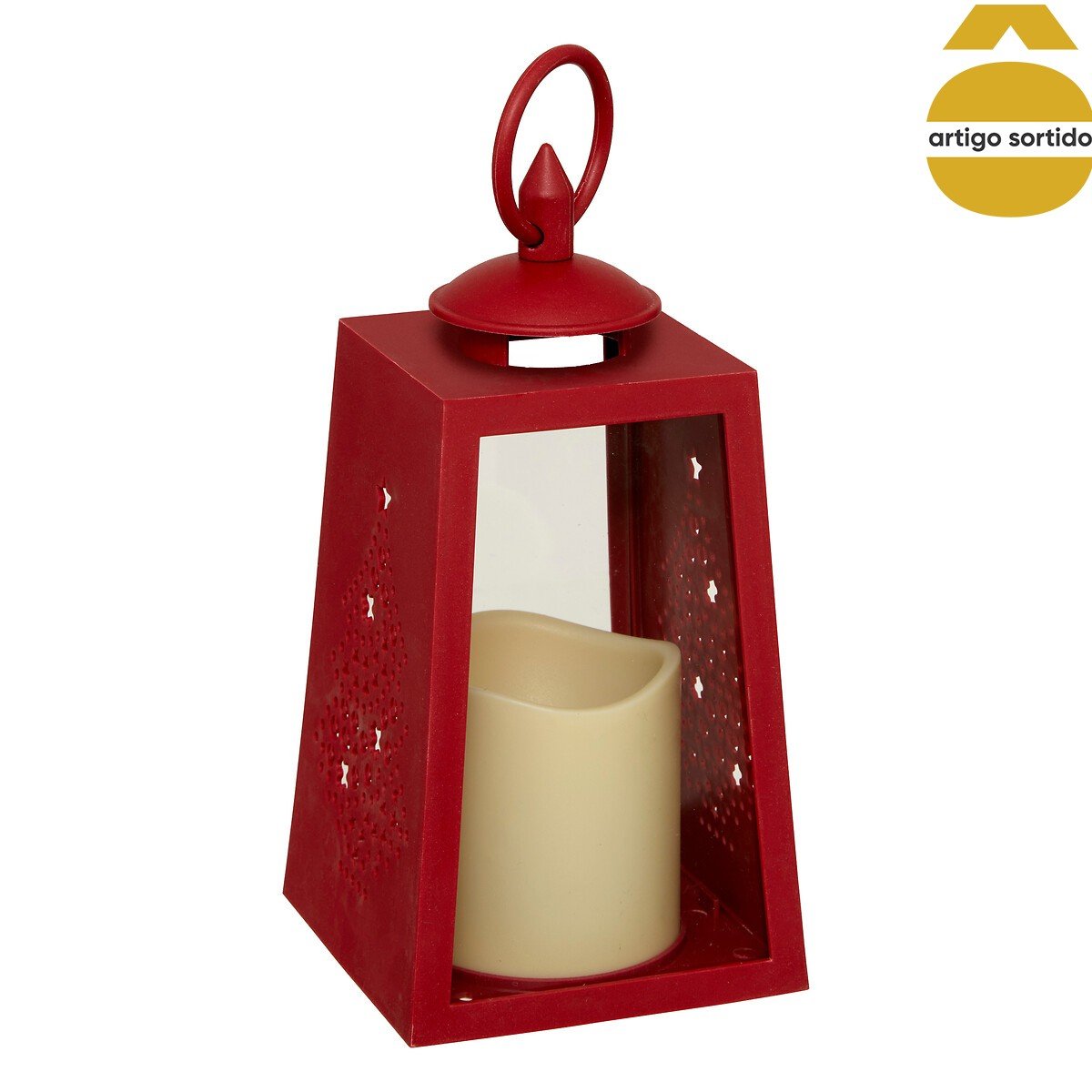 Lanterna com vela 10x20,5cm