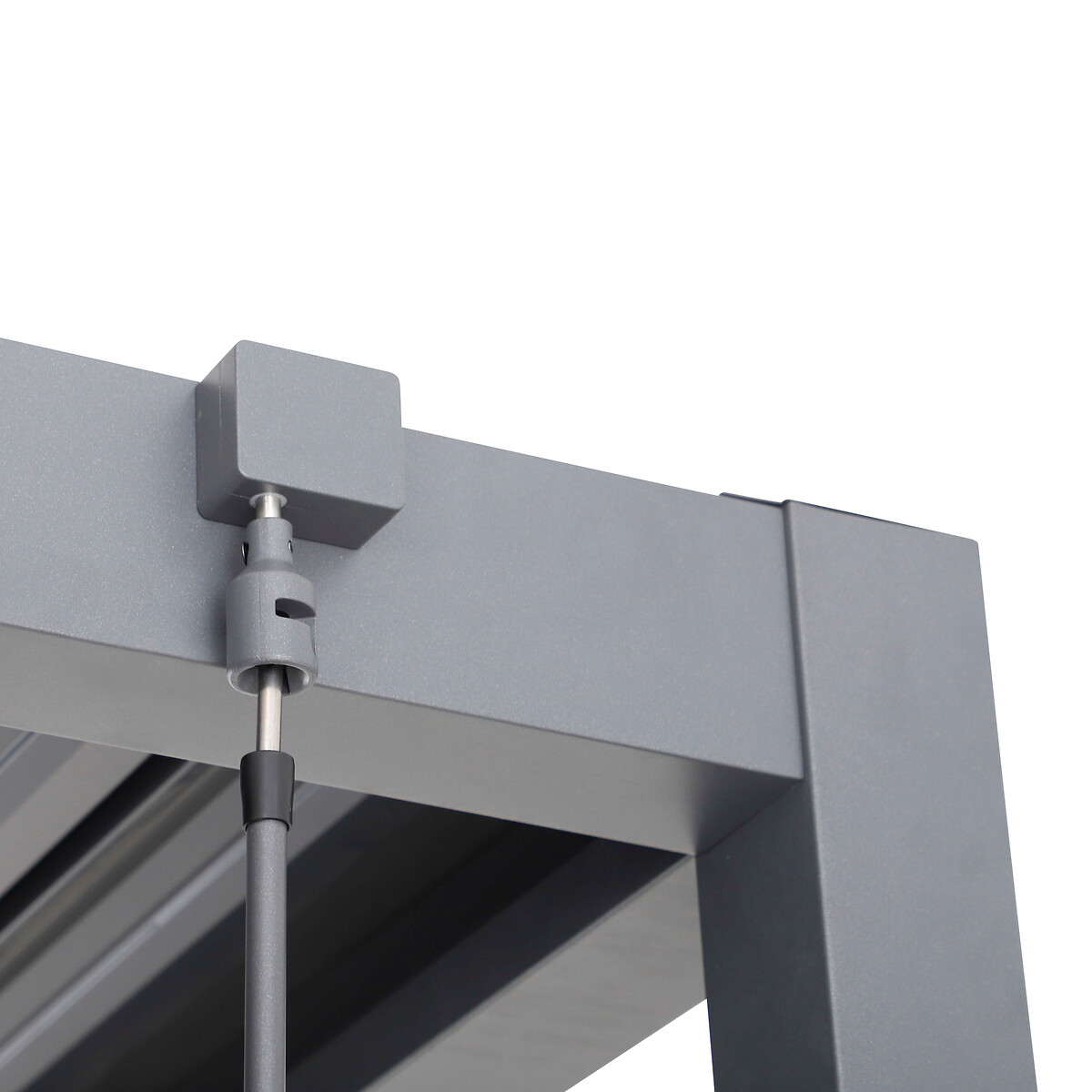 Cozinha exterior com p&eacute;rgola OXYANA cinzento