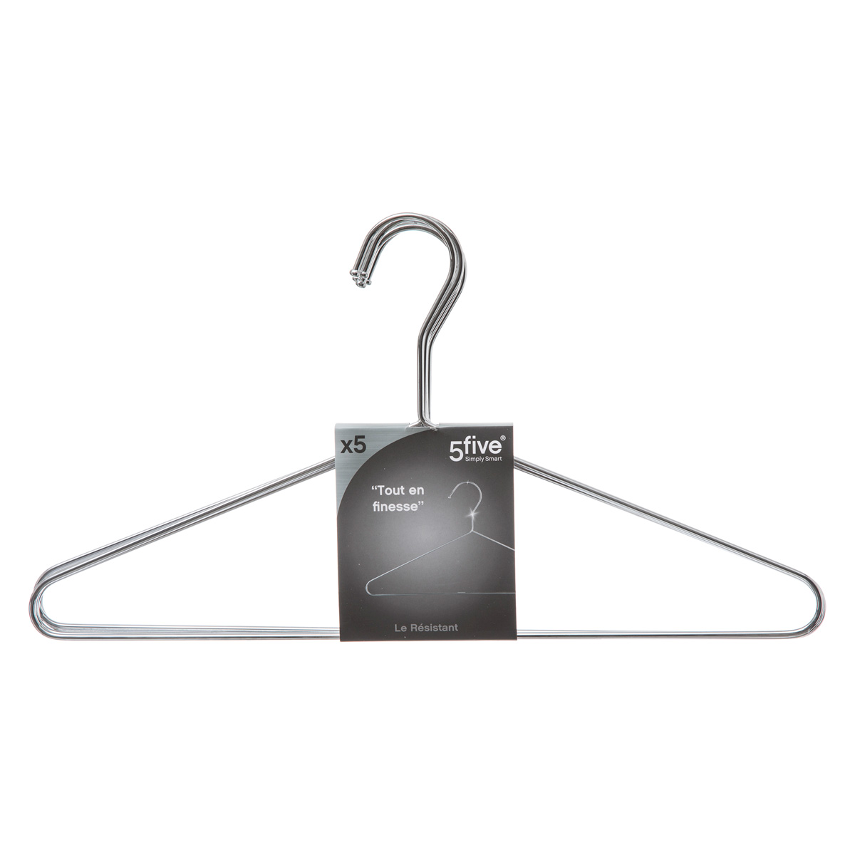 Conjunto de 5 cabides em metal 21 cm