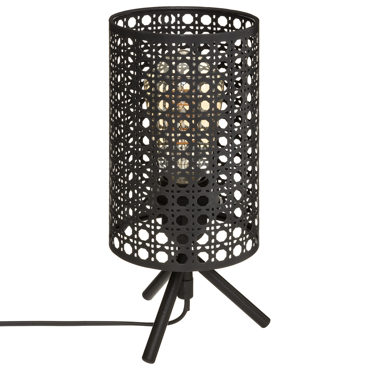 Candeeiro de mesa KATEL preto em metal 28cm