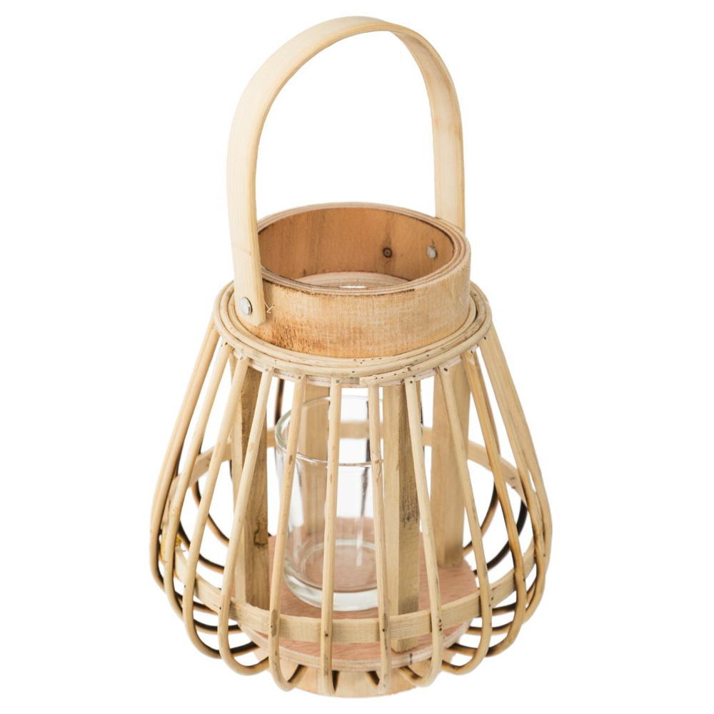 Lanterna decorativa em bambu cor natural