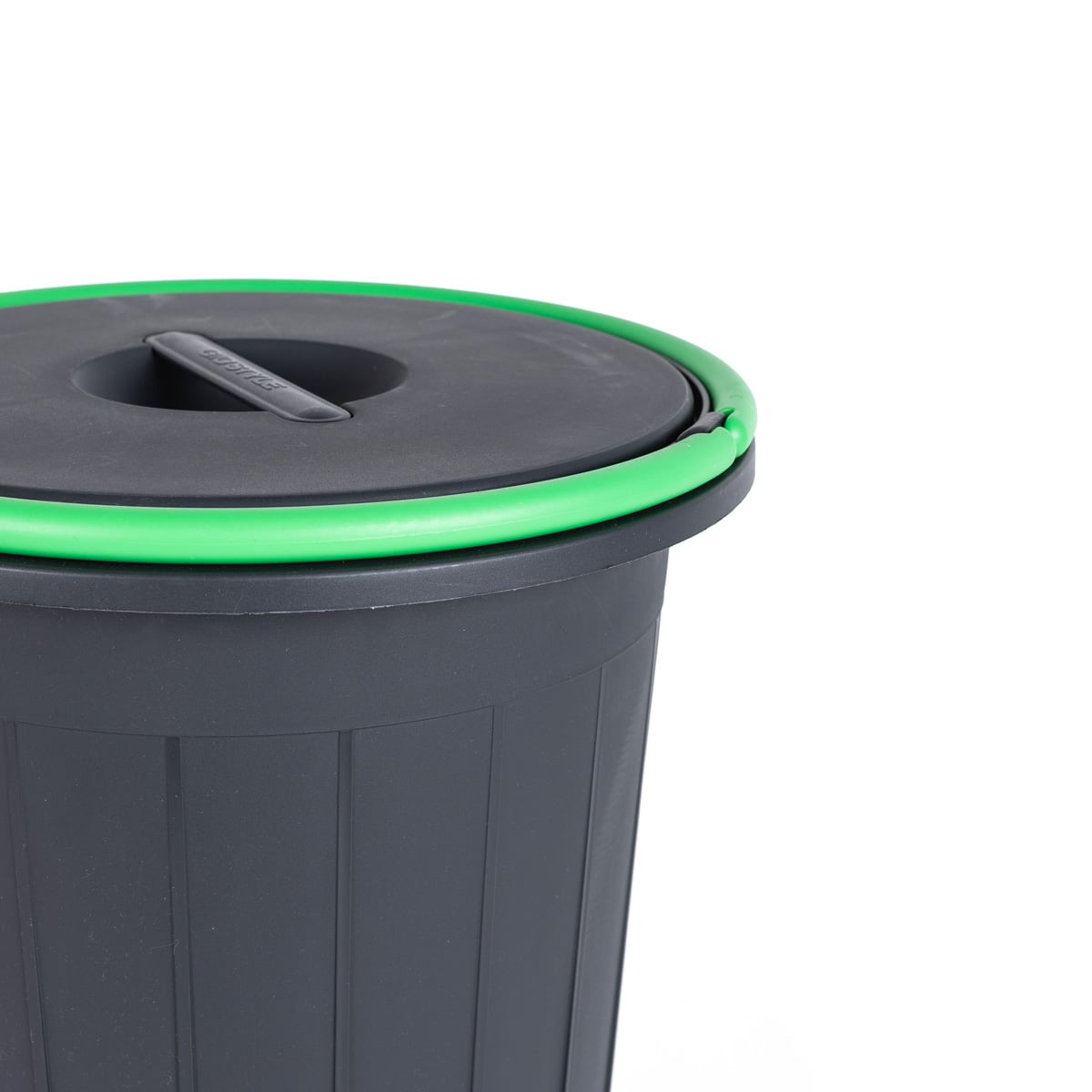 Ecoponto preto com pega verde 25l