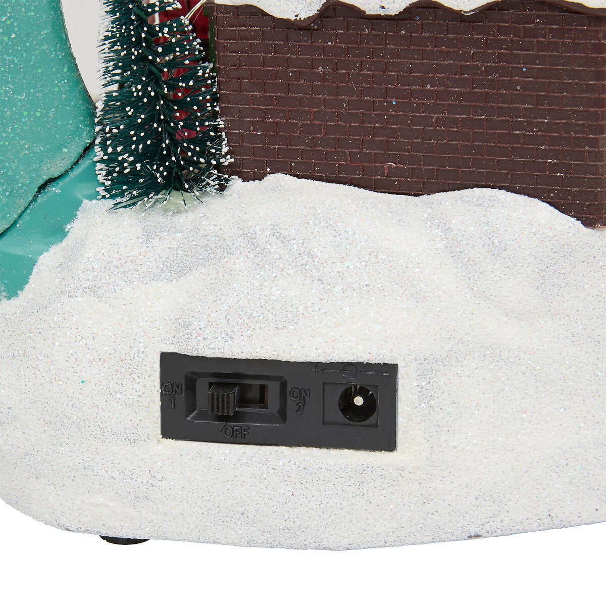 Aldeia de natal com fonte luminosa e movimento,  Aldeia de natal com fonte luminosa e movimento