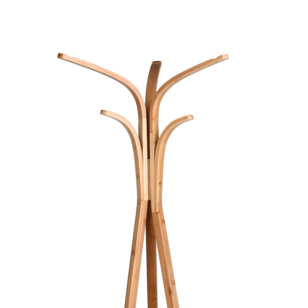 Cabide em bambu com 6 ganchos