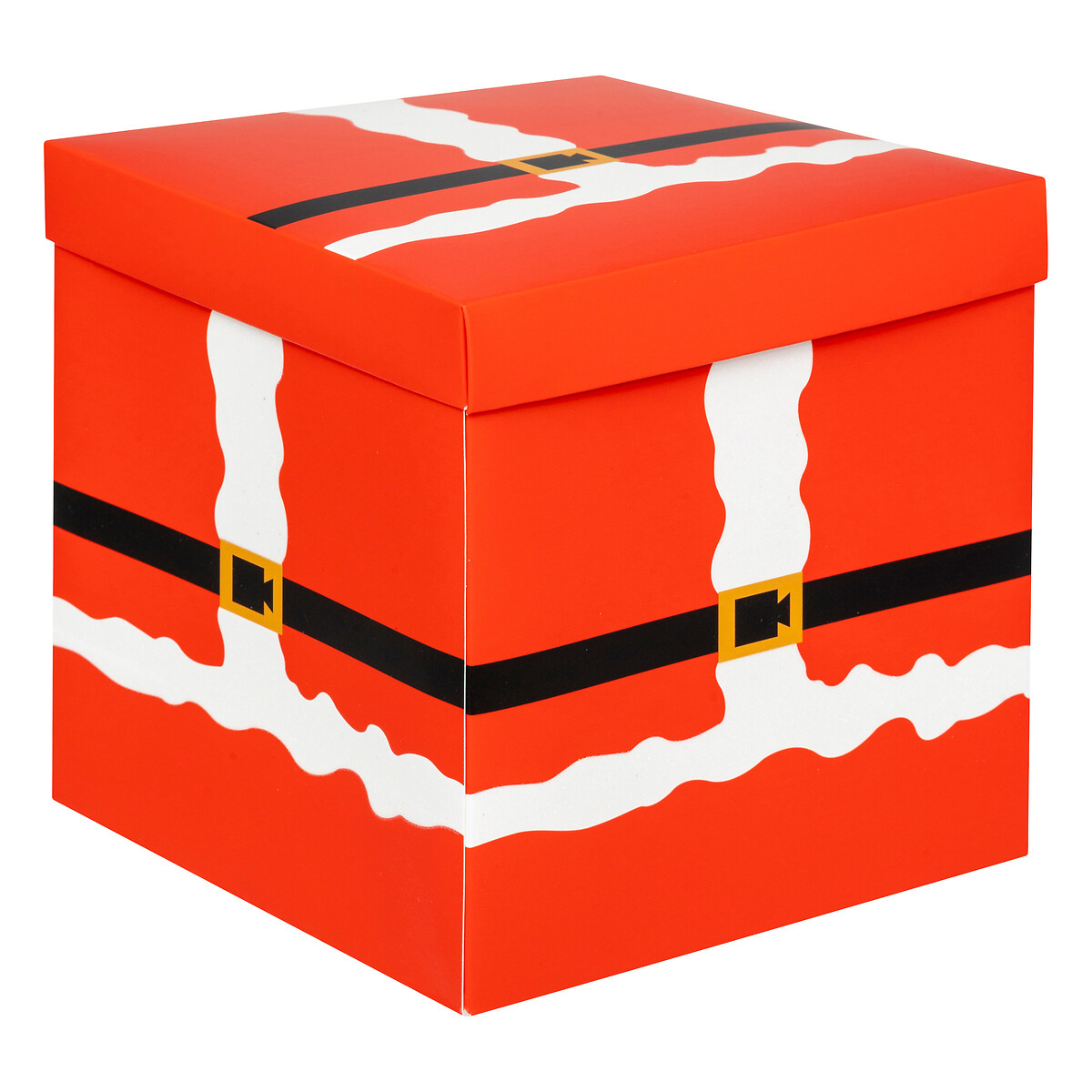Caixa de oferta cinto de pai natal 20x20cm