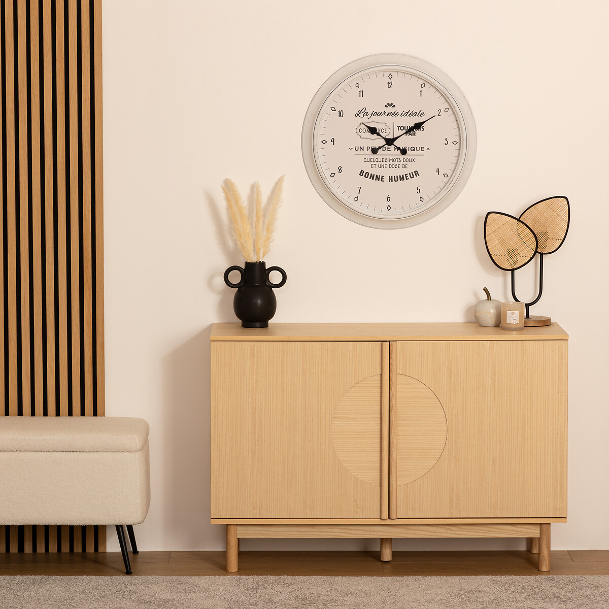 Rel&oacute;gio LIV branco 60cm