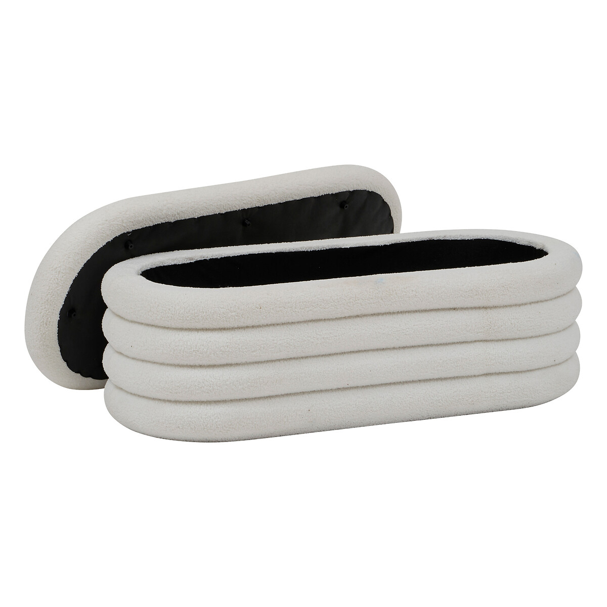 Banqueta GIULIA com arruma&ccedil;&atilde;o boucl&eacute; branco