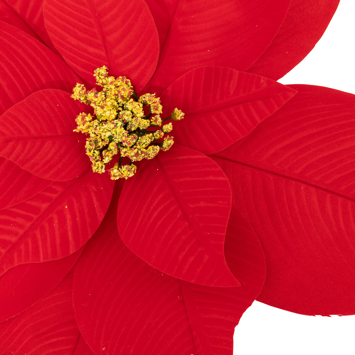 Flor poinsettia vermelho com pin&ccedil;a 45cm