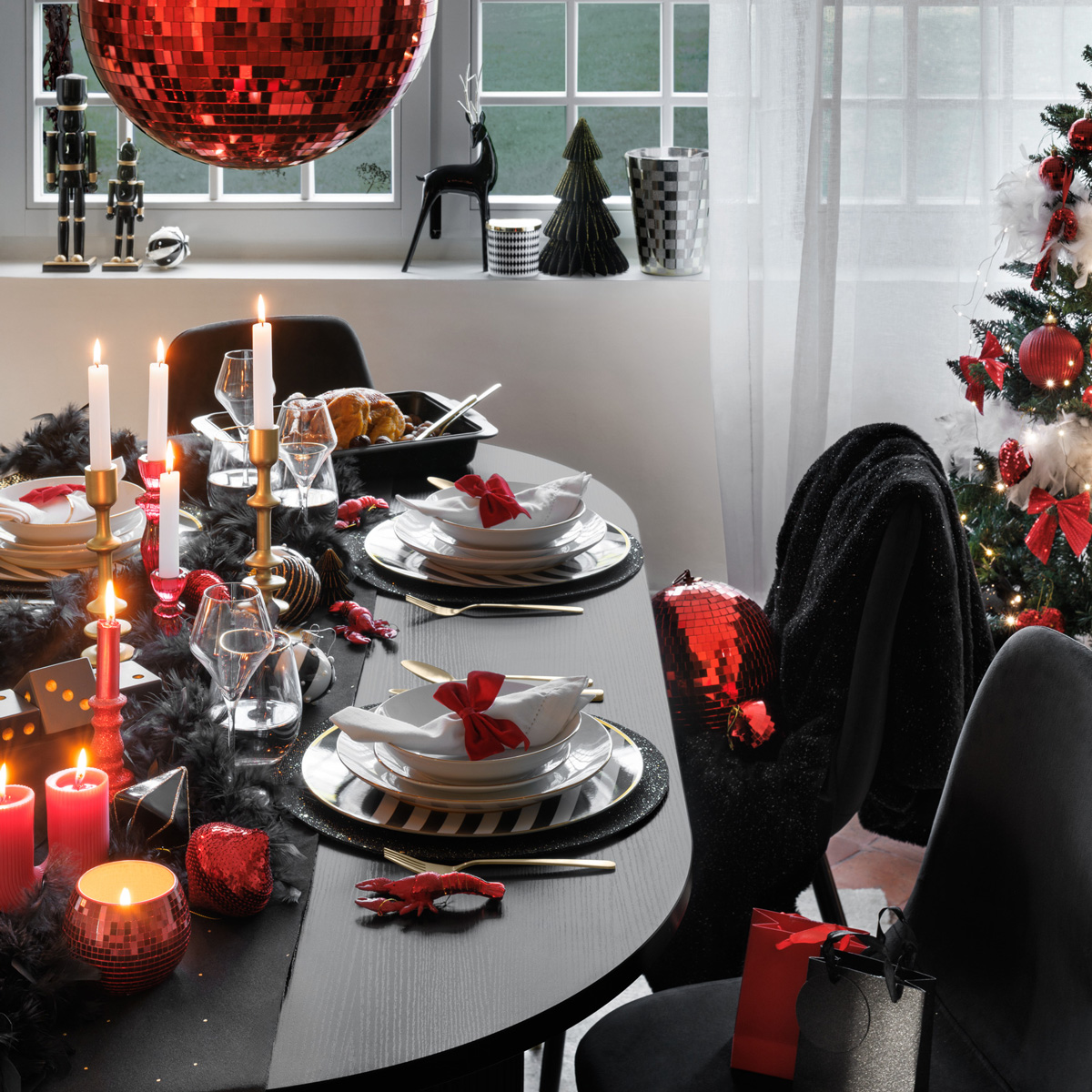 Prato marcador preto e branco 33cm