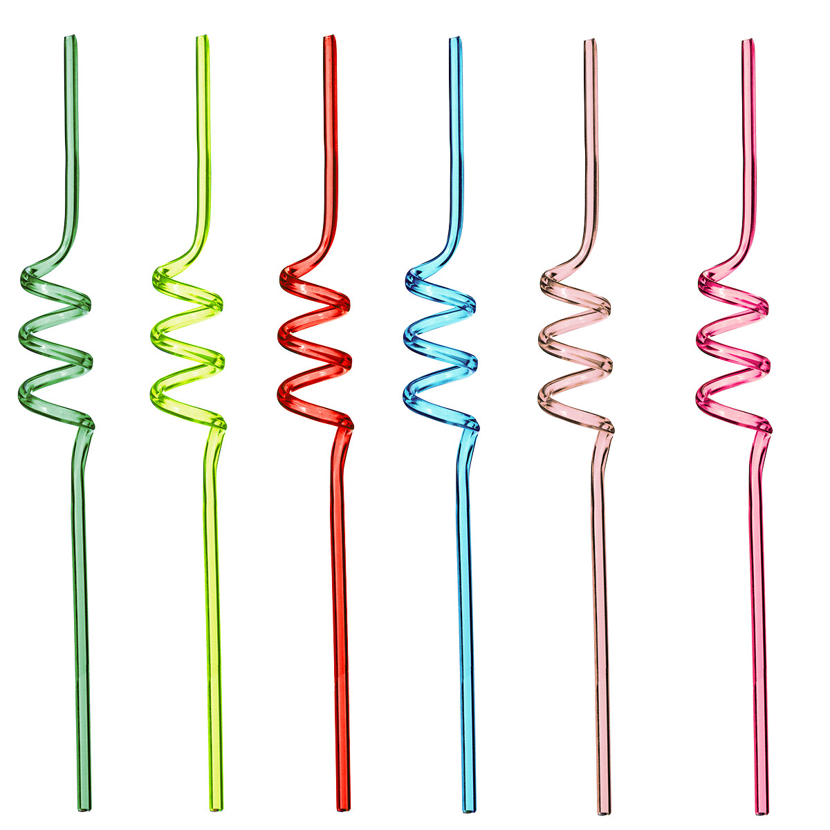 Conjunto de 6 palhinhas coloridas