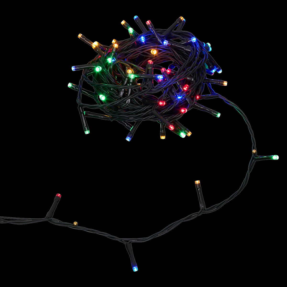 S&eacute;rie de natal multicolor 80LED 6M