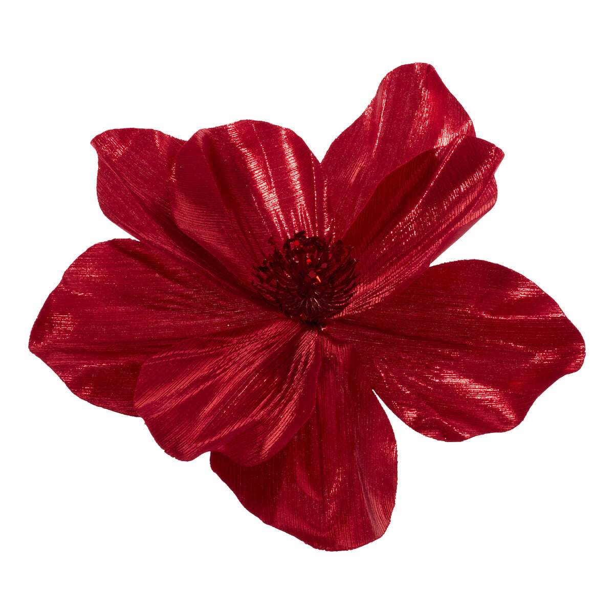 Flor magn&oacute;lia brilhante bordeaux 23cm