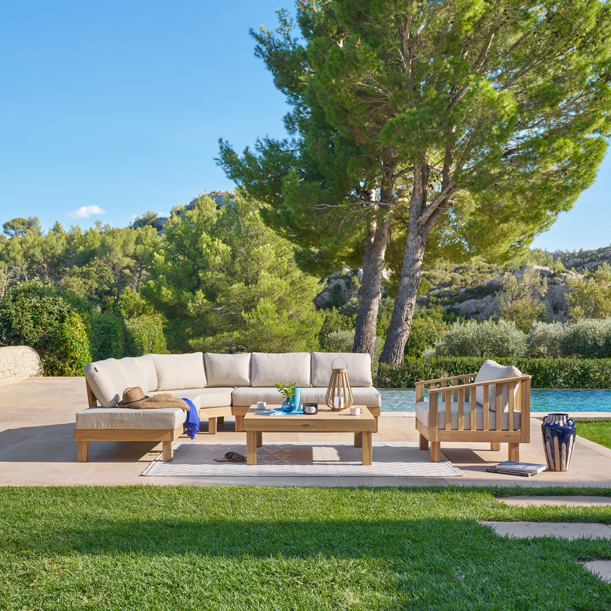 Conjunto de jardim XENIA ac&aacute;cia