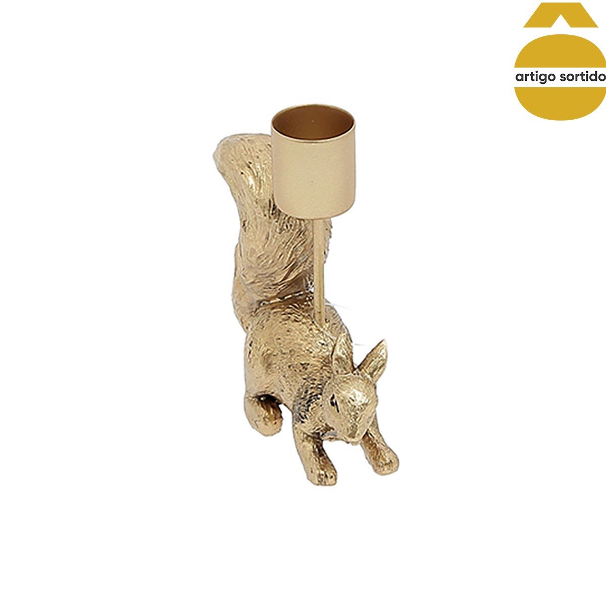 Casti&ccedil;al dourado forma de animal