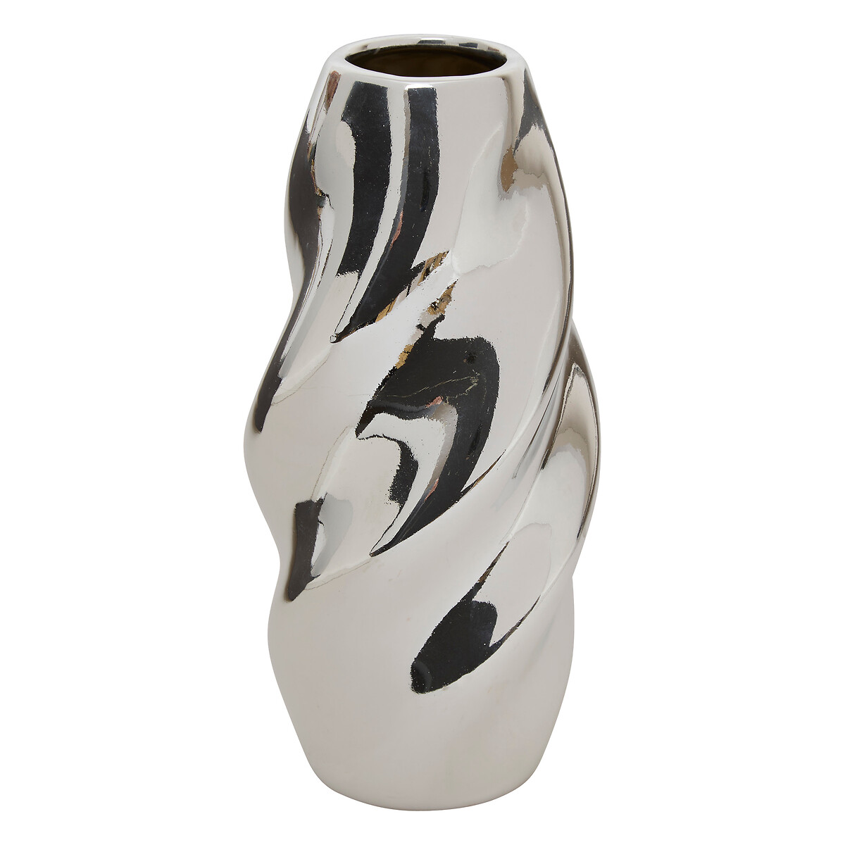 Jarra SKY prateada em cer&acirc;mica