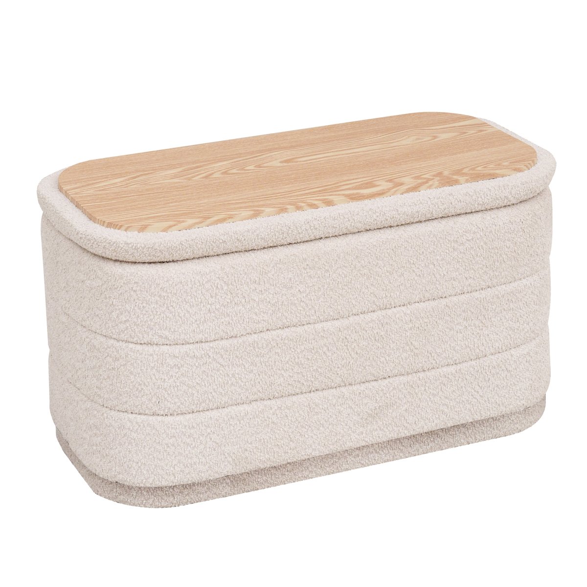 Pufe duplo/mesa YORK bege 38x76cm