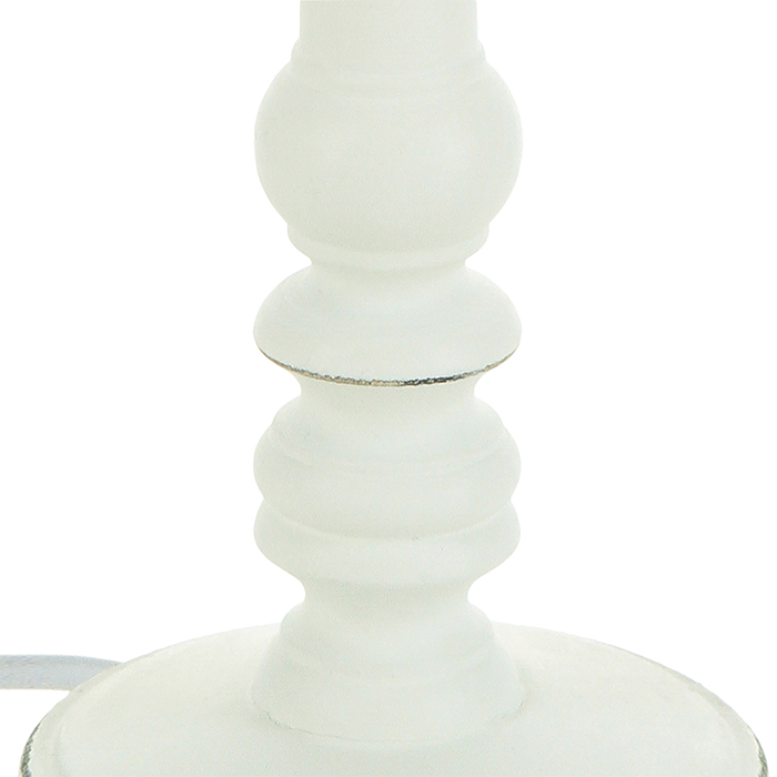 Candeeiro De Mesa Em Madeira Branco