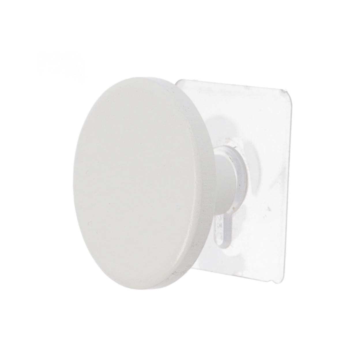 Cabide wc branco em madeira 6,5cm