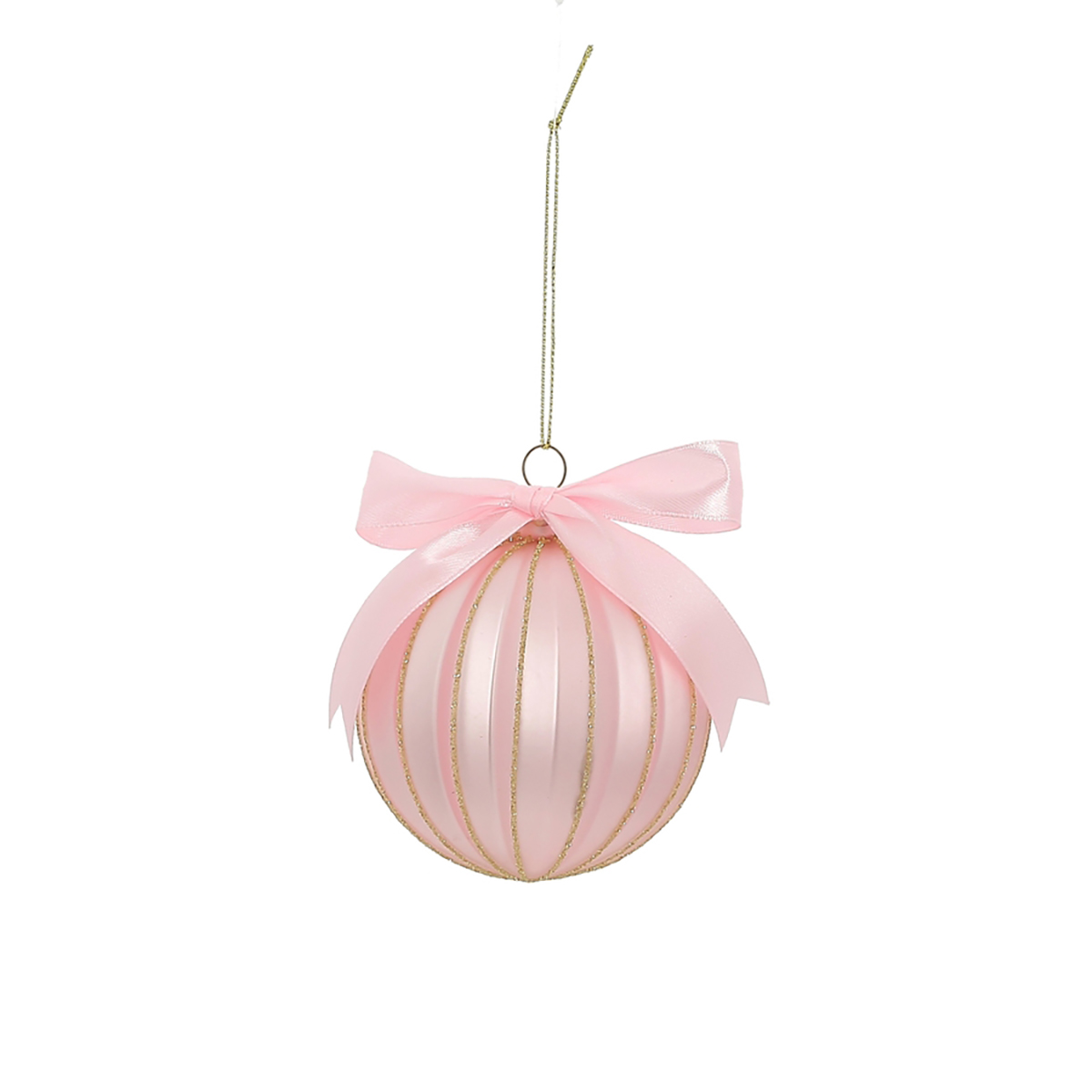 Bola com la&ccedil;o de cetim rosa 8cm
