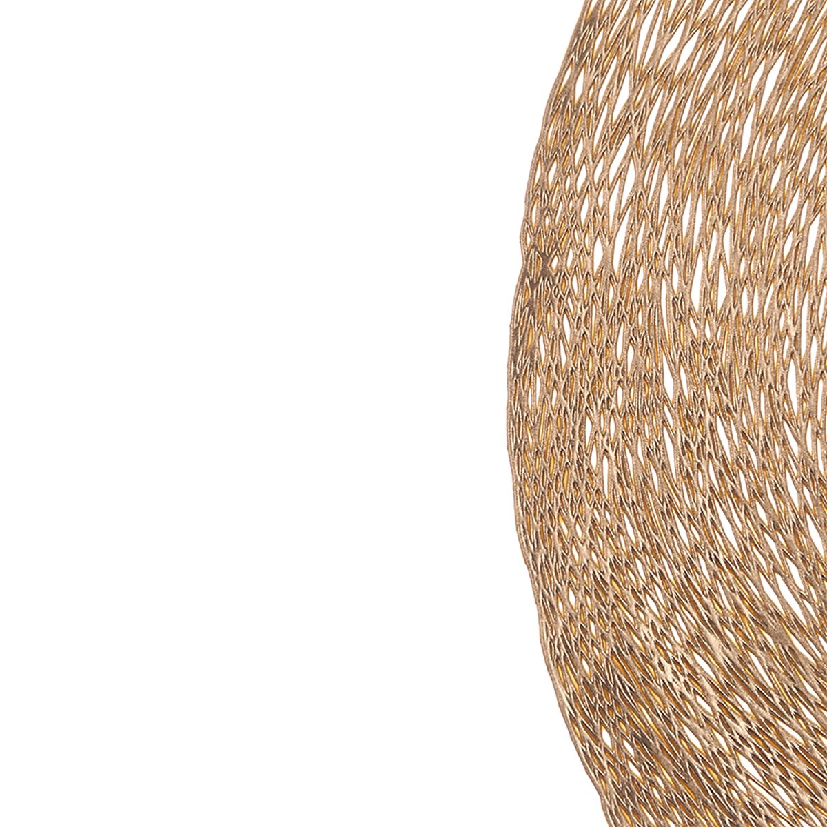 Individual de mesa redondo dourado 38cm