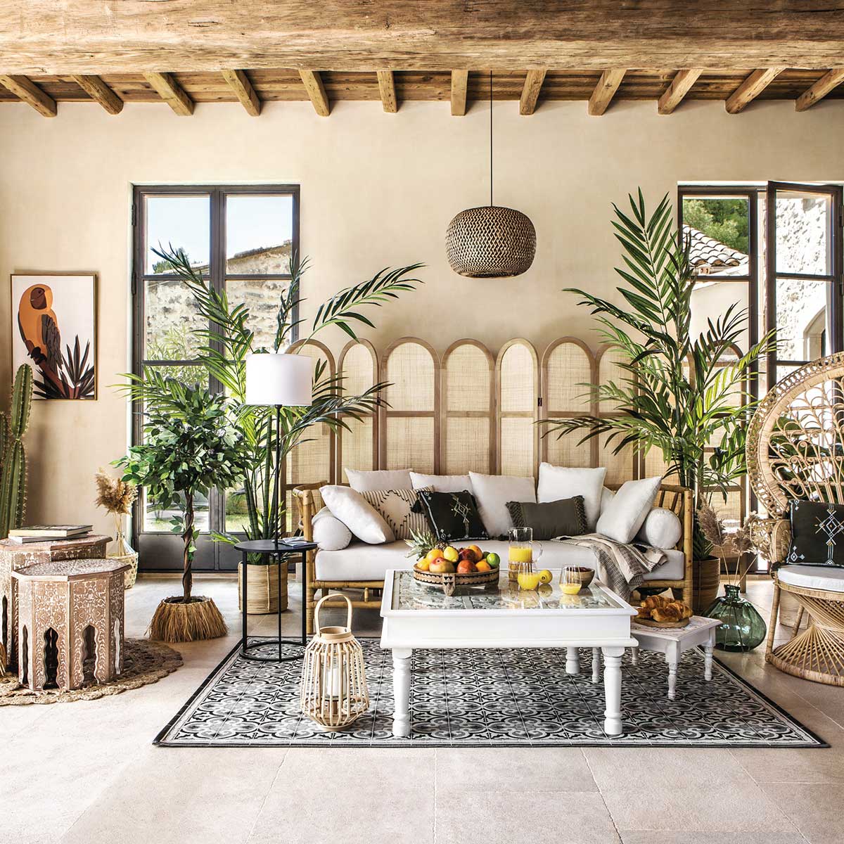 Candeeiro de teto SINAI em bambu 35cm